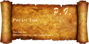 Perin Ida névjegykártya